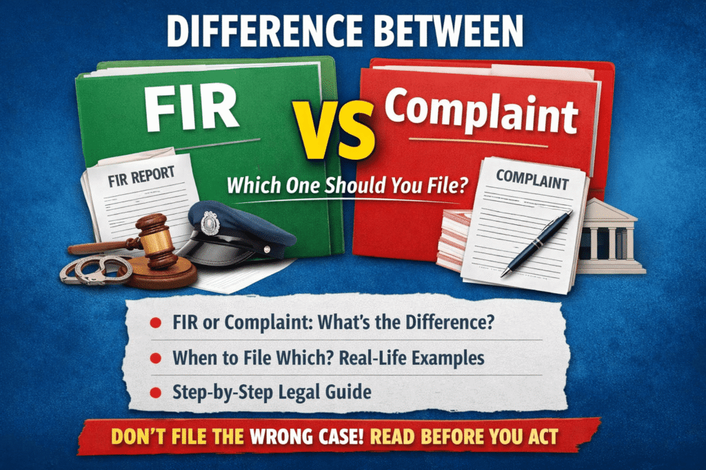 Difference Between FIR and Complaint