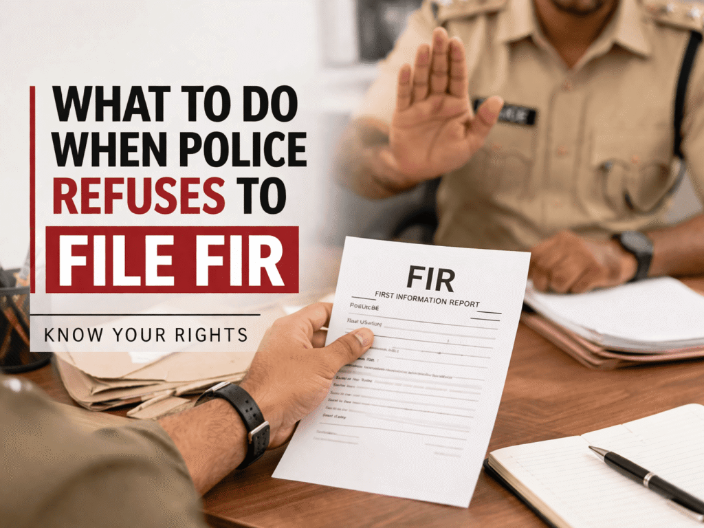 what to do when police refuses to file fir