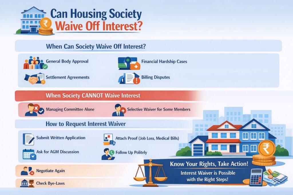 Can Housing Society Waive Off Interest