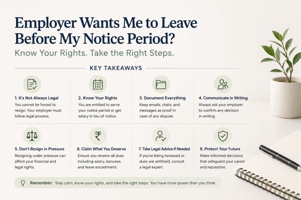 Employer Wants Me to Leave Before My Notice Period