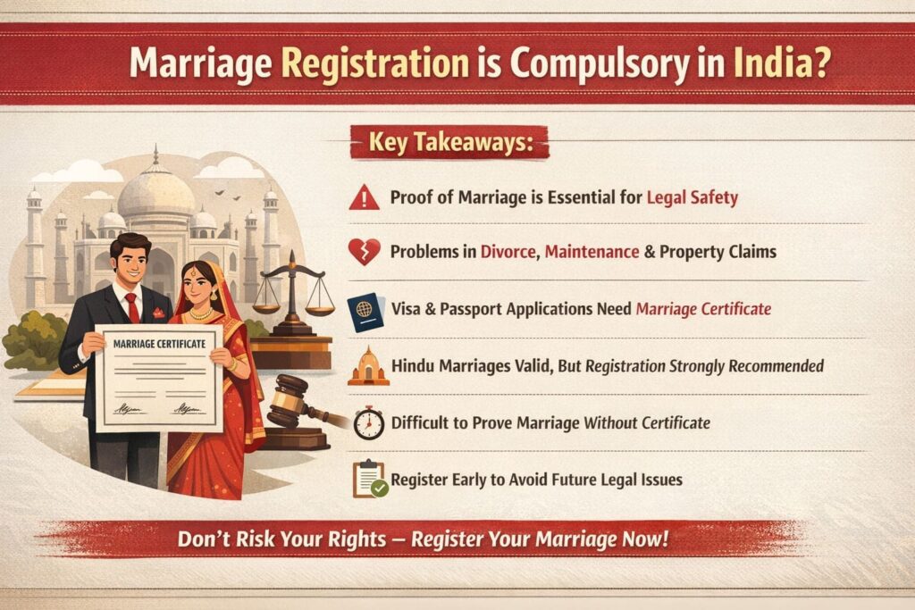 is marriage registration is compulsory in india