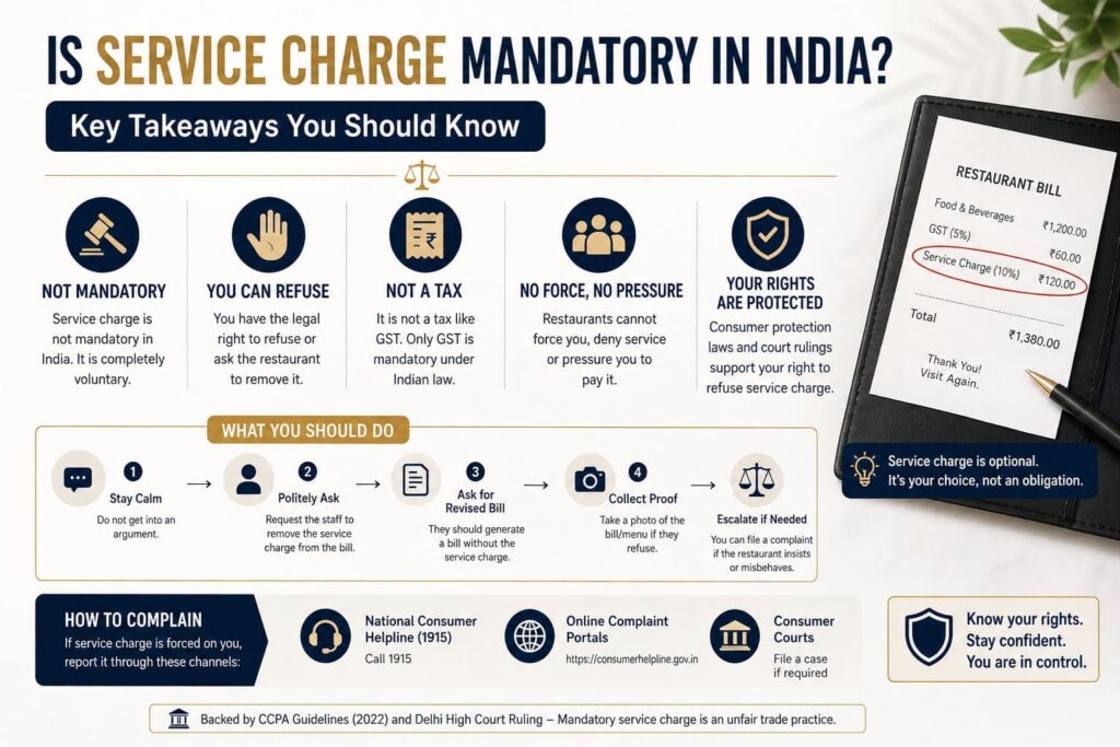 Is Service Charge Mandatory in India