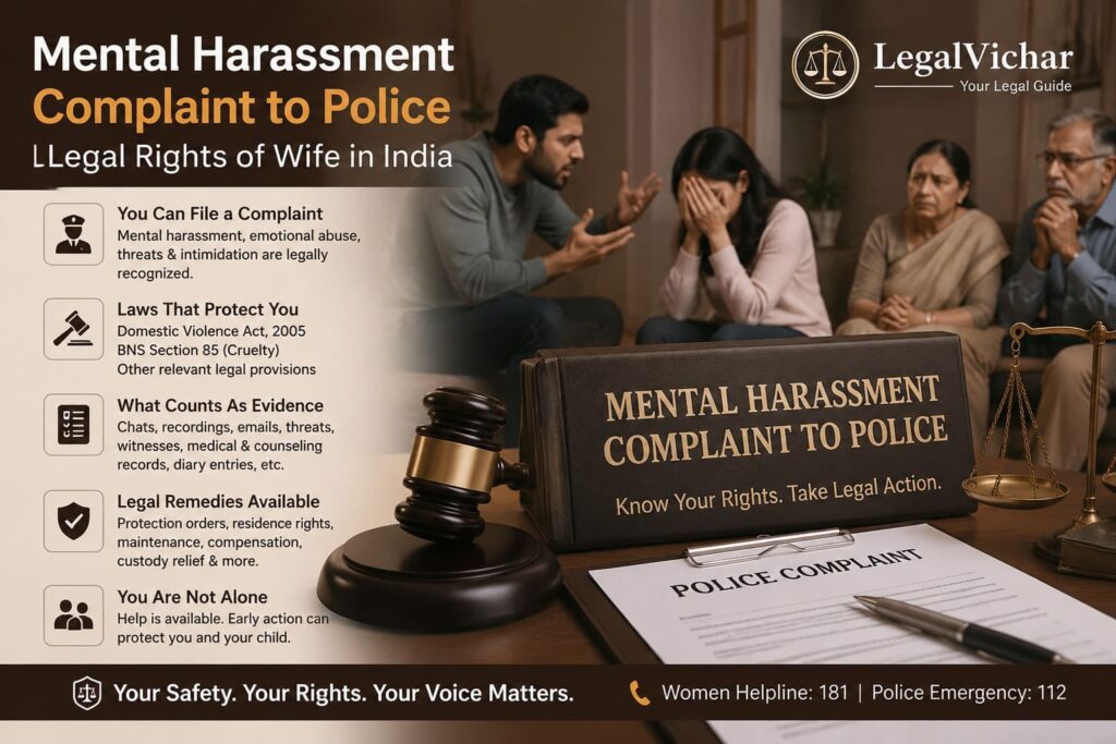 Mental Harassment Complaint to Police