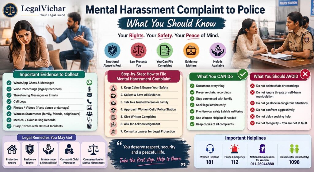 Mental Harassment Complaint to Police