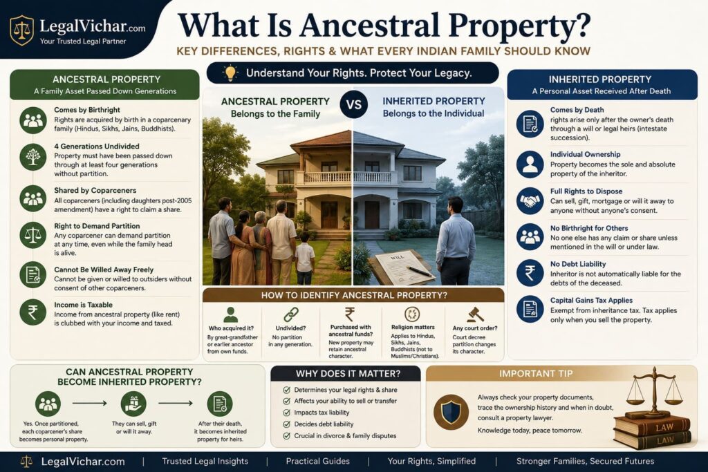 Difference Between Ancestral Property and Inherited Property